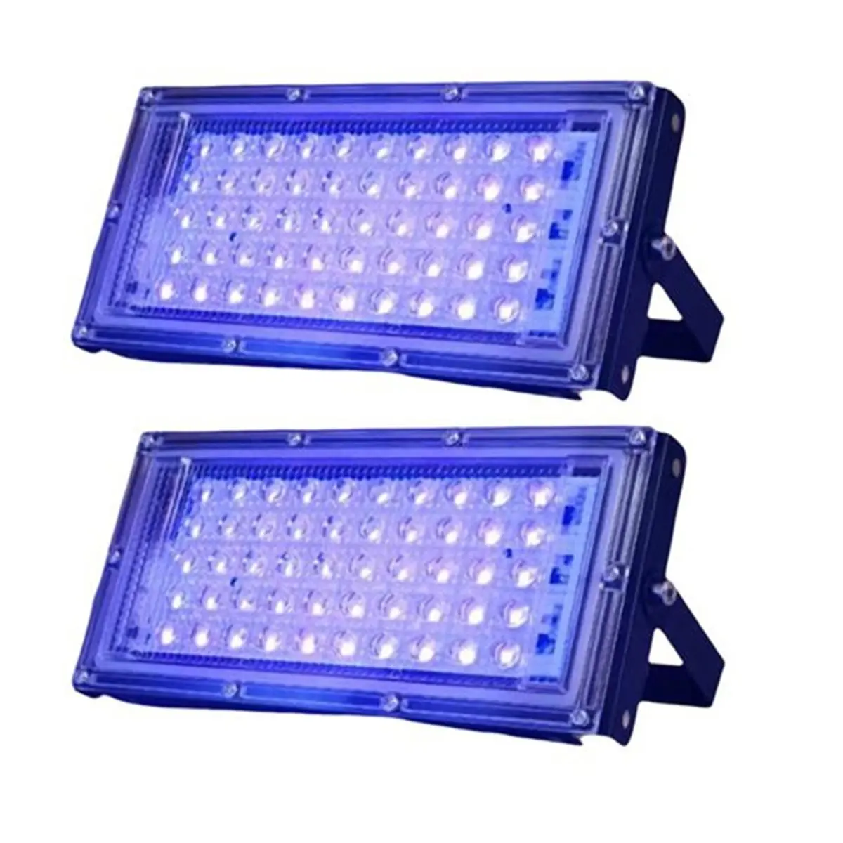 B62B-50W Led UV 투광등 2개 IP65 395Nm UV 램프 형광등 파티 디스코 무대 조명