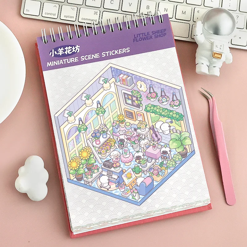 45 Stücke Cartoon Landschaft Aufkleber Buch DIY 3DMminiatur Szene Sammlung 1,0 Aufkleber Geschenk für Kind Kind kawaii schreibwaren aufkleber – Detail 14