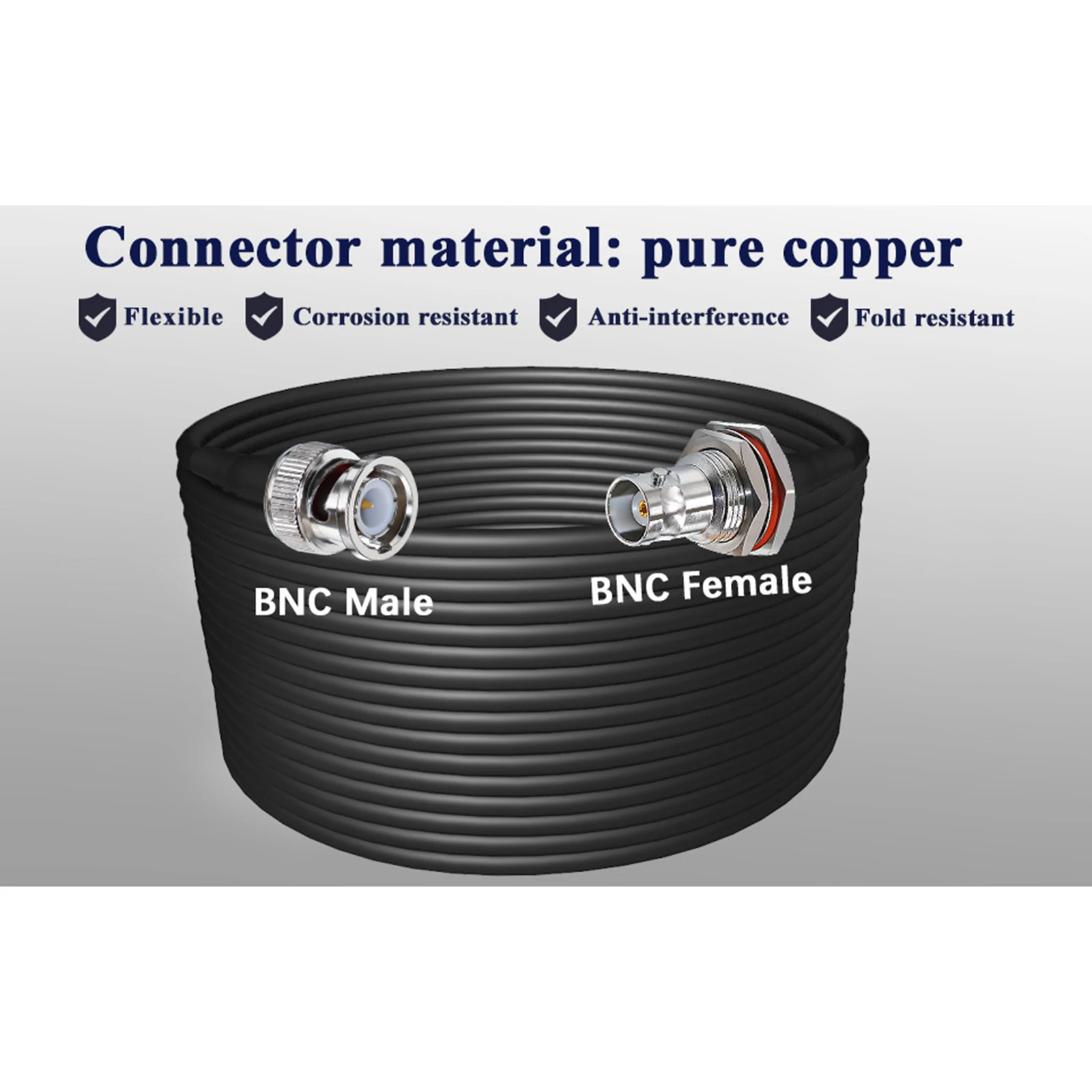 Cavo Jumper BNC RG58 Da 30 Cm - Prolunga Per Antenna Radio CB E Wi-Fi - Foto 8