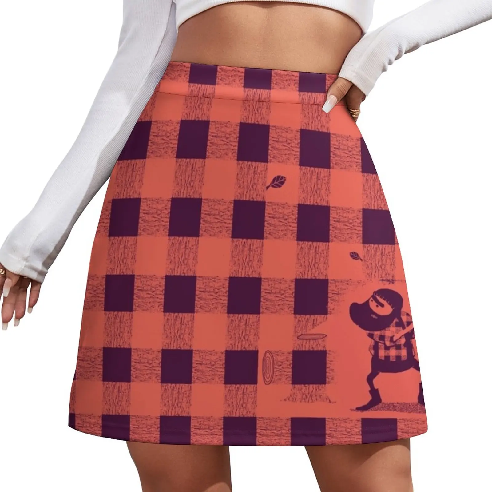 Almost a lumberjack pattern Mini Skirt skirts for womens 2023 mini skirts korean summer clothes