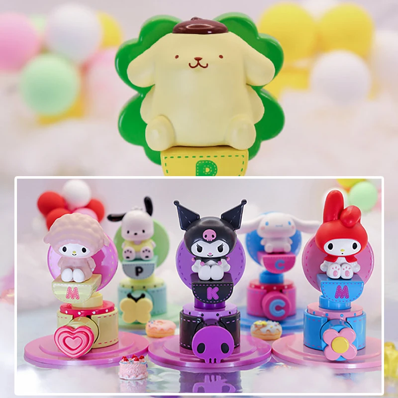 Fantasy Sky Wheel Toy Friends Series Kuromi Pochacco Pompompurin Piano Cinnamoroll Action Figure Giocattoli Bambole Ragazze Regali Per Bambini