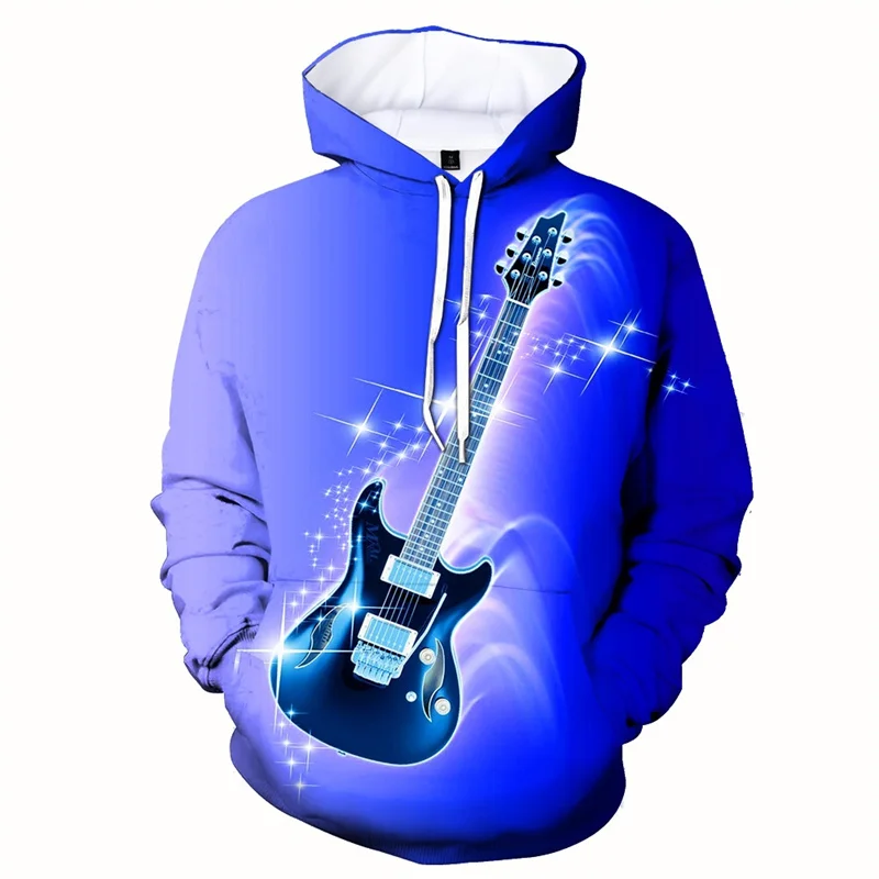 

Classic Bass Guitar Hoodie For Men Women Art 3D Print Muisc Hoodies Fashion Hip Hop Street Tops Long Sleeves Sweatshirts