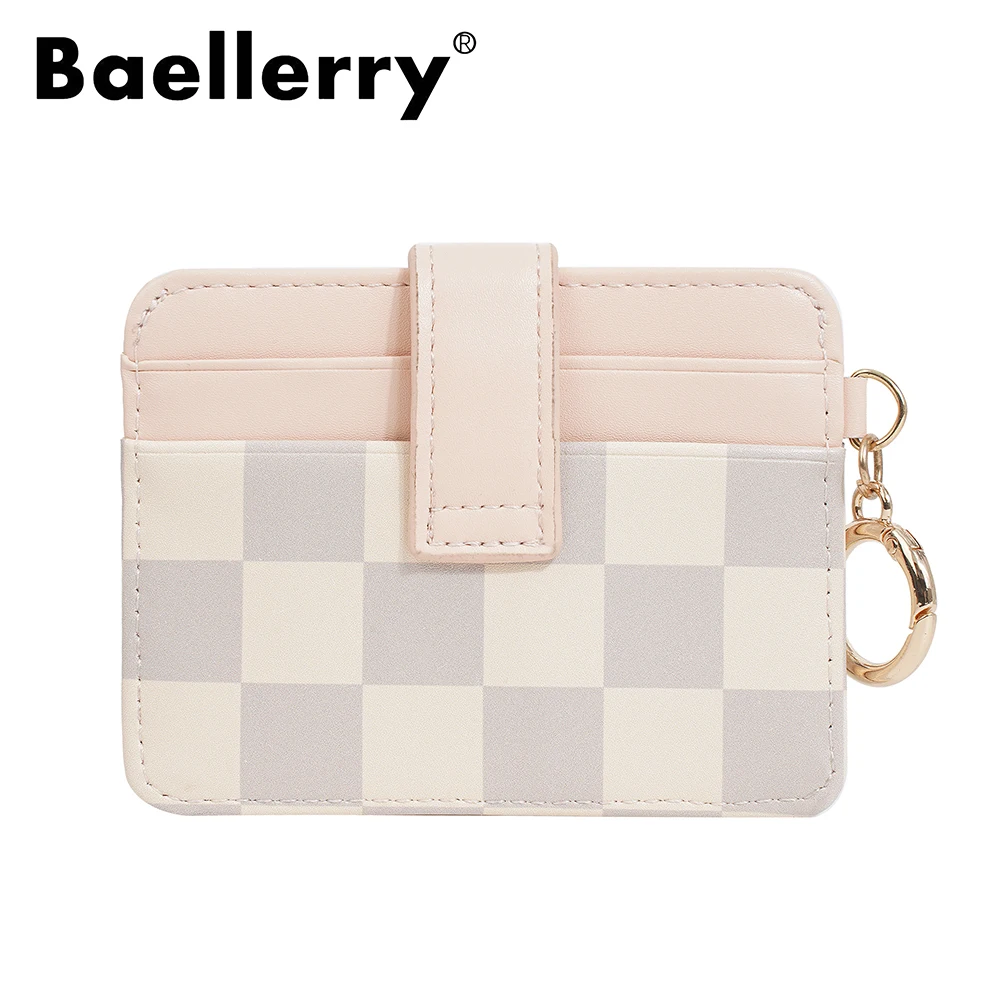 Baellerry Patterned Card Holder for Men, Multi Card Wallet with Id Window & Coin Pocket, Stylish Geometric RFID Blocking Metal M