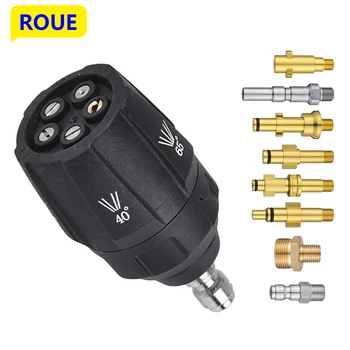 ROUE 고압 노즐 자동차 와셔 건, 퀵 제트 팁 와셔 노즐, Karcher Parksdie Nilfisk Bosch 어댑터 액세서리