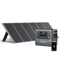 Station d'alimentation portable AFERIY P280 2800W et batterie d'extension P280-B 2048Wh LiFePO4 5600W à charge rapide, kit générateur solaire 4