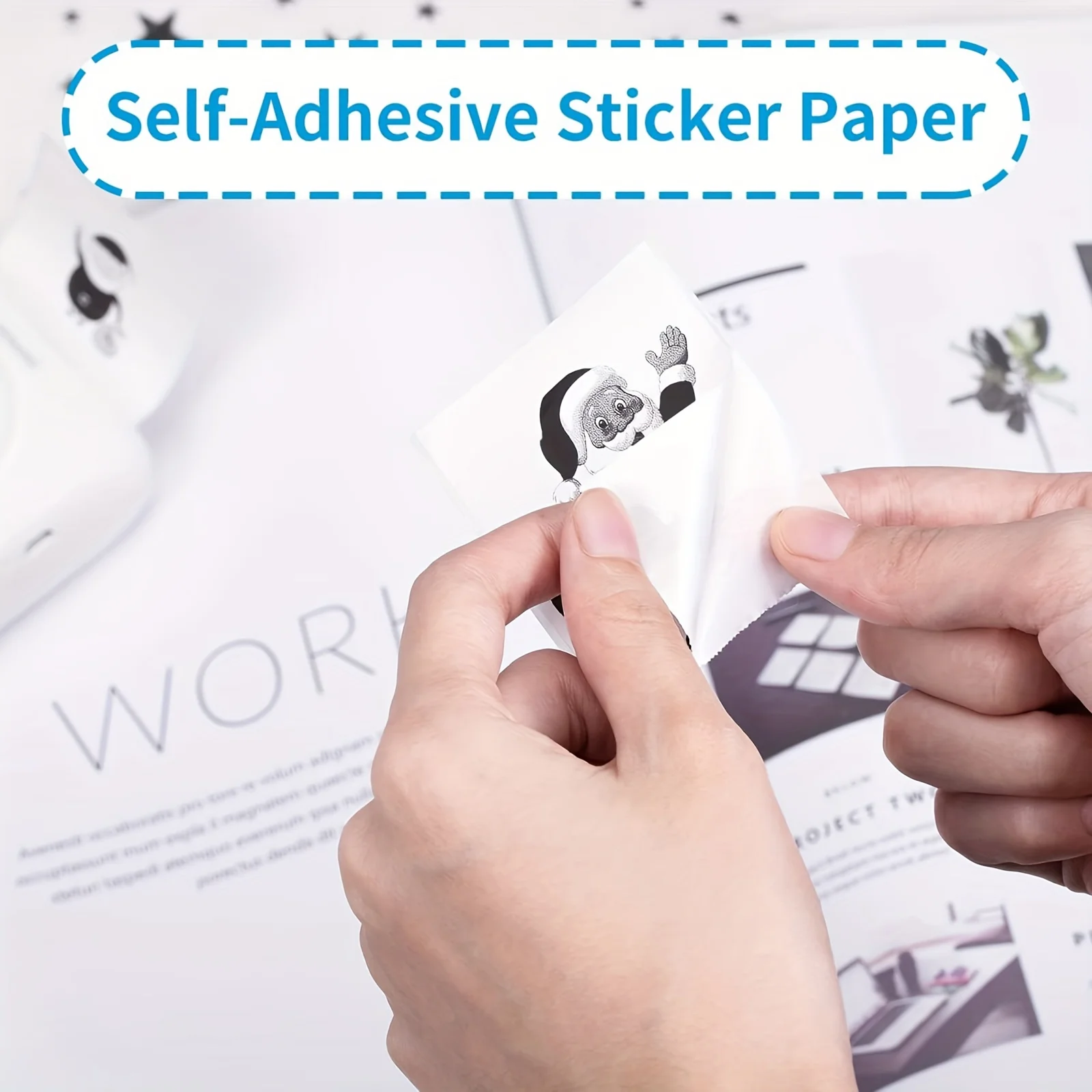 Mini Printer Paper Thermal Label Sticker Colorful Adhesive Self-adhesive Paper For Wireless Photo Inkless Printer 57mm