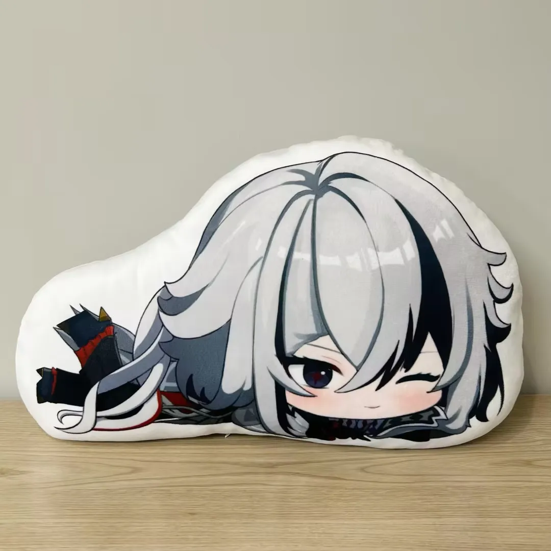 45CM Genshin Impact Fatui Knave Arlecchino Plush Pillow Doll Cosplay Accessory