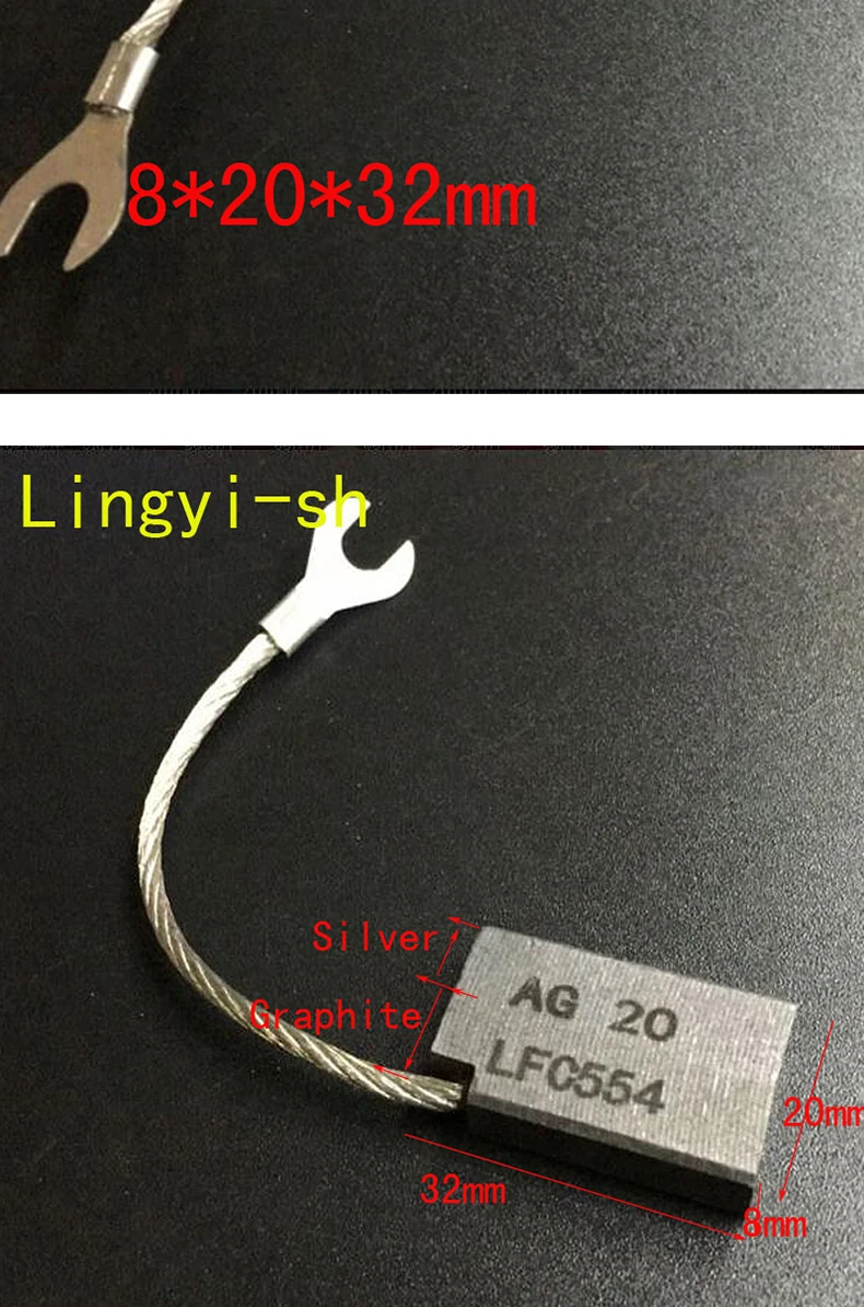 8*20*32mm ag20 eg5u ag20 lfc554 escovas de