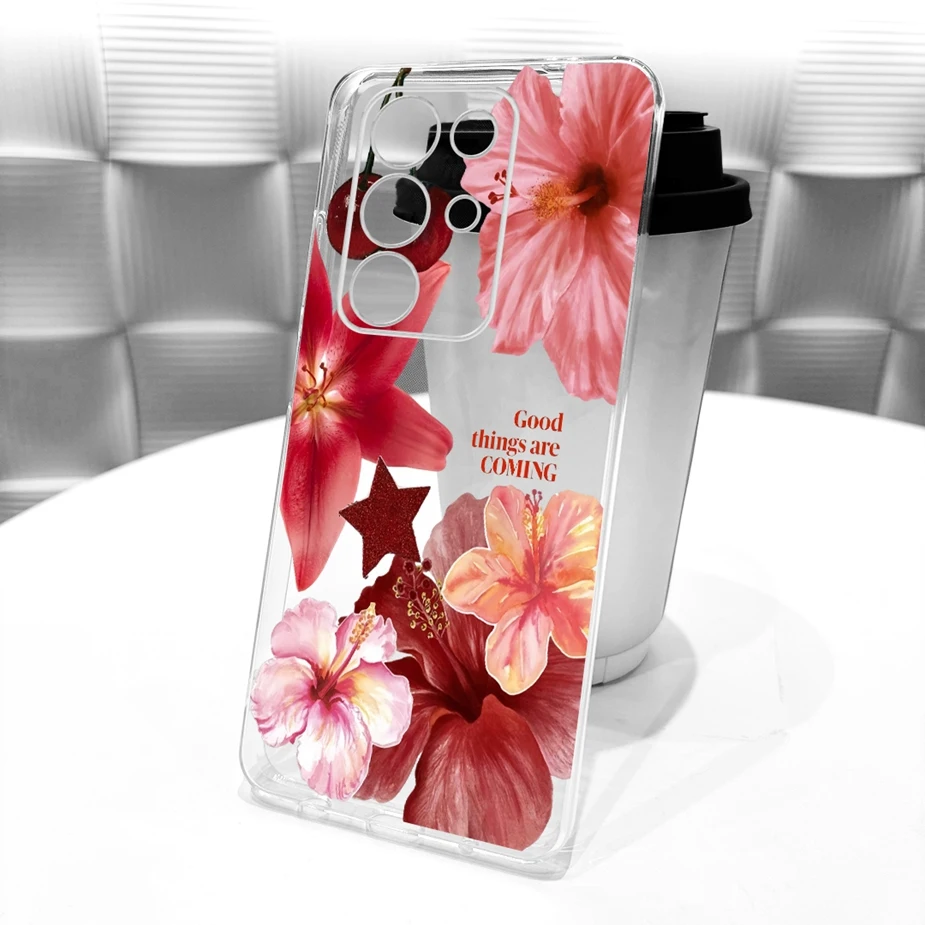 Stylish Flowers & Butterfly Painted Soft Slim Phone Case