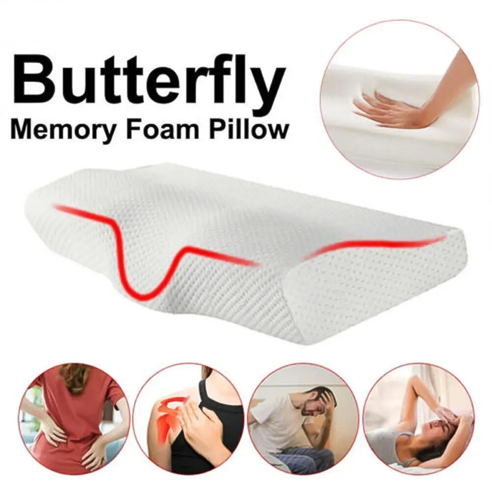 Memory Foam Pillow Contour Neck Back Support Orthopaedic Firm Sleeping Pillows 5