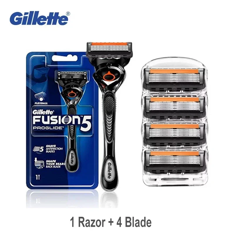 Gillette Fusion Proglide Safety Razor with FlexBall Handle and Precision 5-Layer Blades