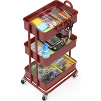 Heavy Duty 3-Tier Metal Utility Rolling Cart 3
