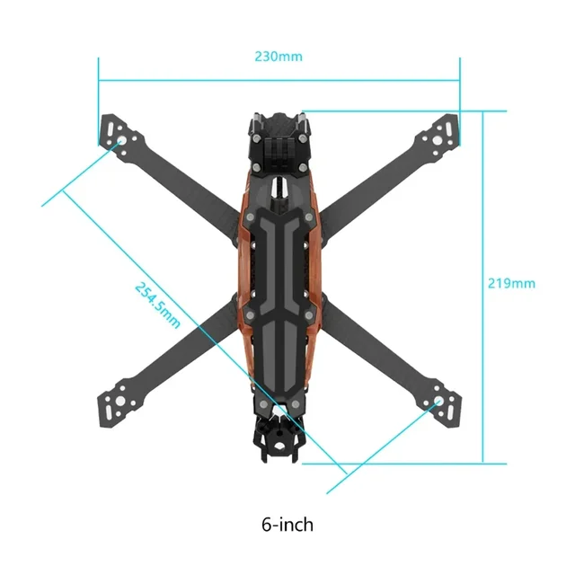 GEPRC GEP-Vapor-X Frame Suitable Vapor-X 5 6 Inch Drone Carbon Fiber RC FPV Quadcopter Helicopter Replacement Accessories Parts 6