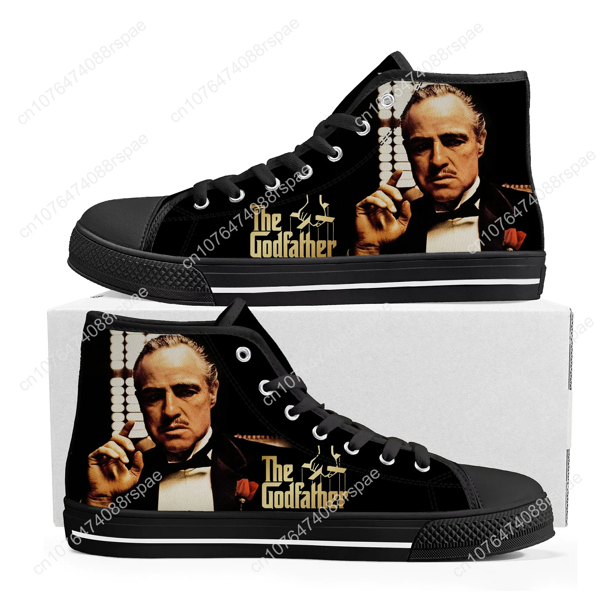 The Godfather Hot Movie High Top Sneakers Mens Womens Teenager High Quality Canvas Sneaker Casual Couple Shoes Custom Shoe