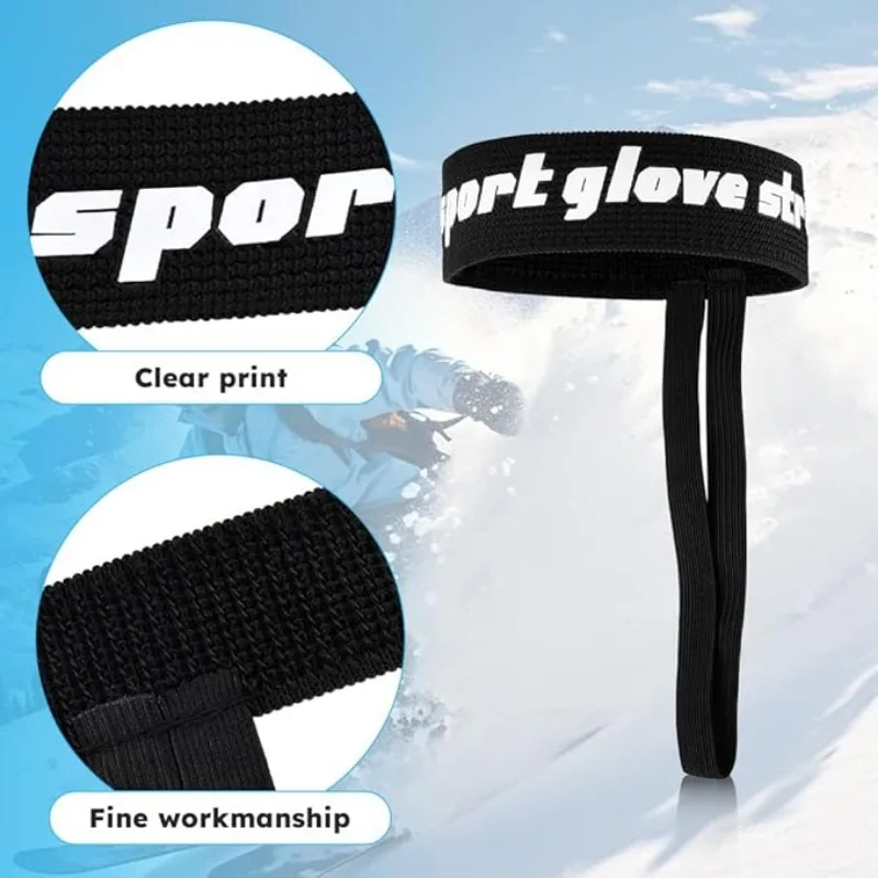 Elastic Wrist Straps for Ski and Snowboard Gloves Adjustable Ski Glove Lead for Men and Women Sport Skiing Glove Safet-y Strap 5