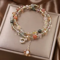 Lucky Peach Blossom Crystal Charm Bracelet for Women - Image 4