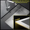 Kitchen sink no lead handmade brushed 304 stainless steel 3mm thickness single bowl bar counter kitchen sink 2