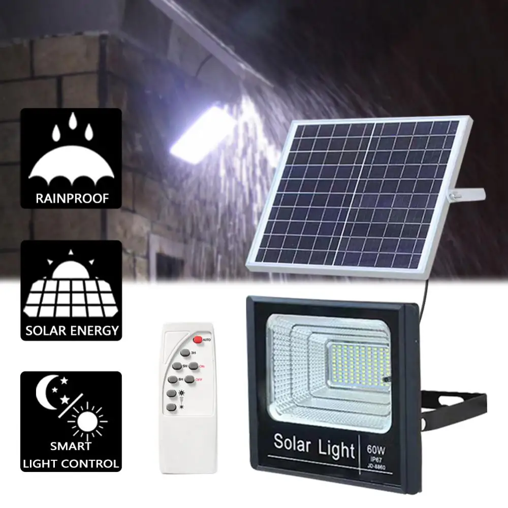 

Solar Reflector Solar Spotlights LED Light Outdoor Garden House Remote Control Waterproof Flood Light Wall Lamp with 5M Cord