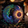 Mystical Colorful Sun and Moon Tarot Card Tablecloth Astrological Divination Altar Cloth Card Game Mat Witchcraft Witchy Decor 3