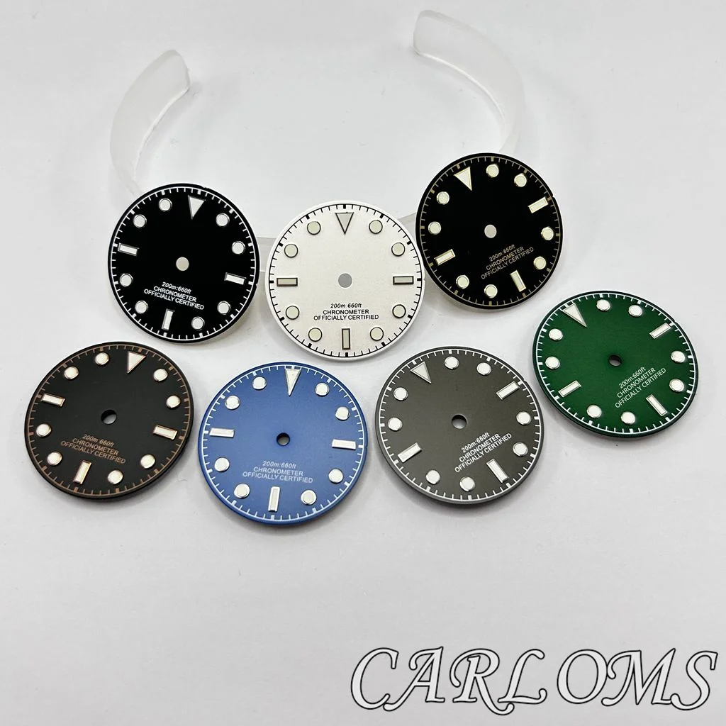 

29mm White Blue Black Green Sterile Luminous Watch Dial Fit ETA 2824 2836 Miyota 8215 NH34 NH35 7S26 7S36 4R35 4R36 Movement