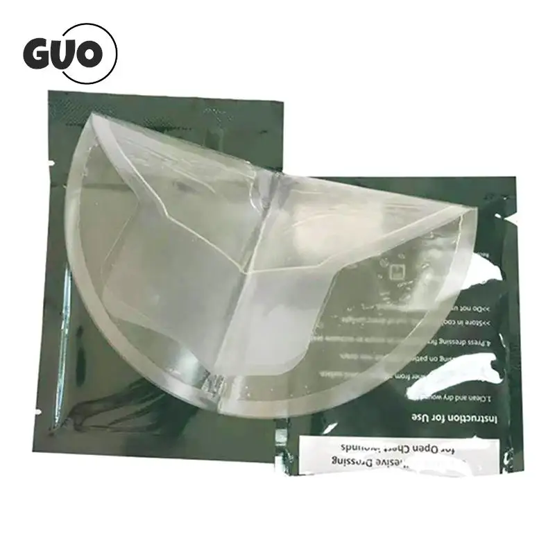 

Medical Vent Chest Seal For Open Chest Wounds Vented Outdoor Emergency Rescue Medical Treatment Occlusive Adhesive Dressing