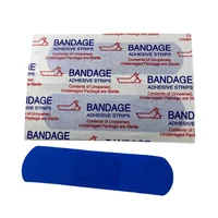 100pcs/set Blue Metal Detectable Band Aid for Chef Cook PE Waterproof Plaster First Aid Wound Dressing Patch Adhesive Bandages 2