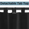1PC Contemporary Outdoor Curtain-Detachable Tab Top,Water-Resistant, Light-Filtering Polyester, Easy Install Privacy Screen 2