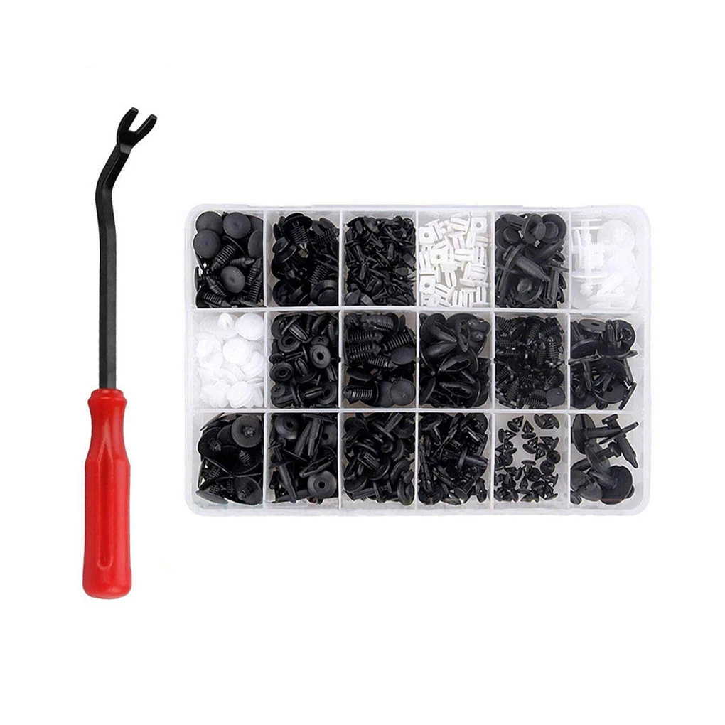 

416pcs Car Retainer Clips Plastic Fasteners Kit Auto Trim Panel Clip Mixed Car Body Bumper Rivet Set Replacement push pin