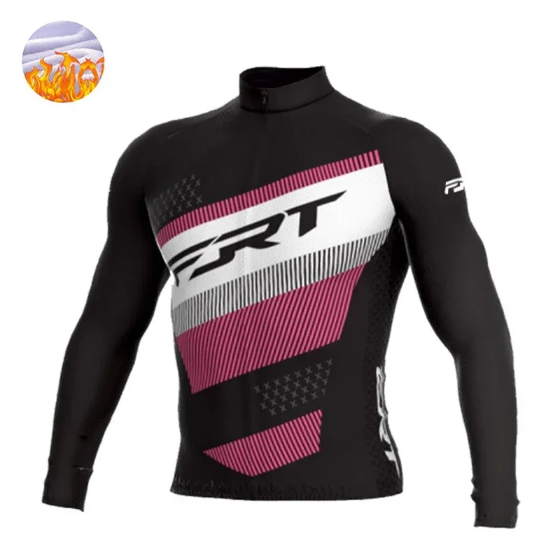 Winter Jacket Thermal Fleece Men Team Cycling Jacket Long Sleeve Jersey Suit Mtb Road Bike Clothes Ciclismo Hombres