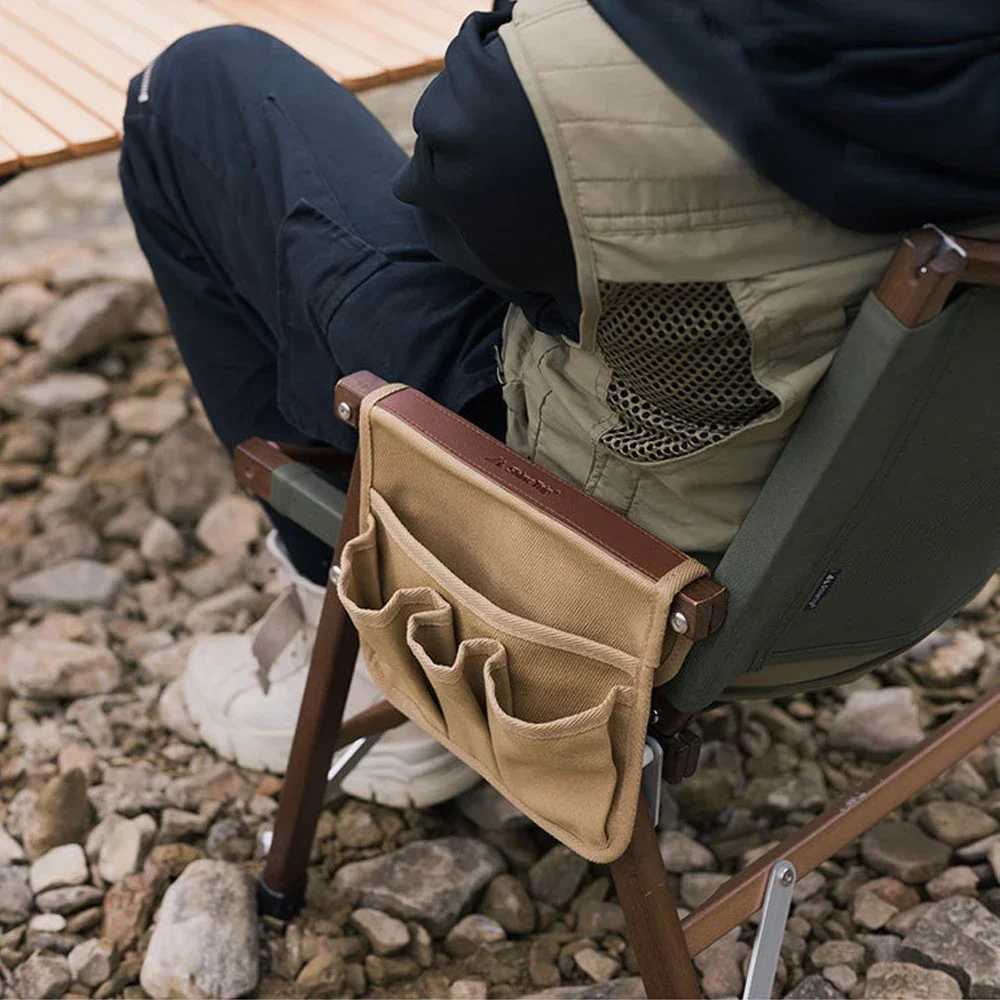 Camping Chair Armrest Storage Bag  Portable Chair Side  Hanging Bag Multiple Pockets Multi-functional   Outdoor Camping Picnic