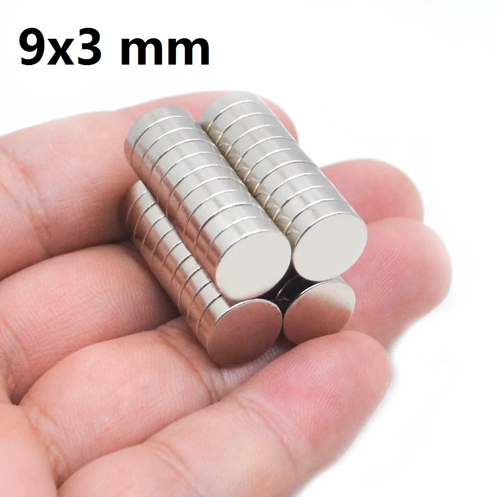 

5/10/20/50/100/500Pcs 9x3 Super Powerful Strong Bulk Round NdFeB Neodymium Disc Magnets 9mm x 3mm Dia N35 Rare Earth Magnet 9*3