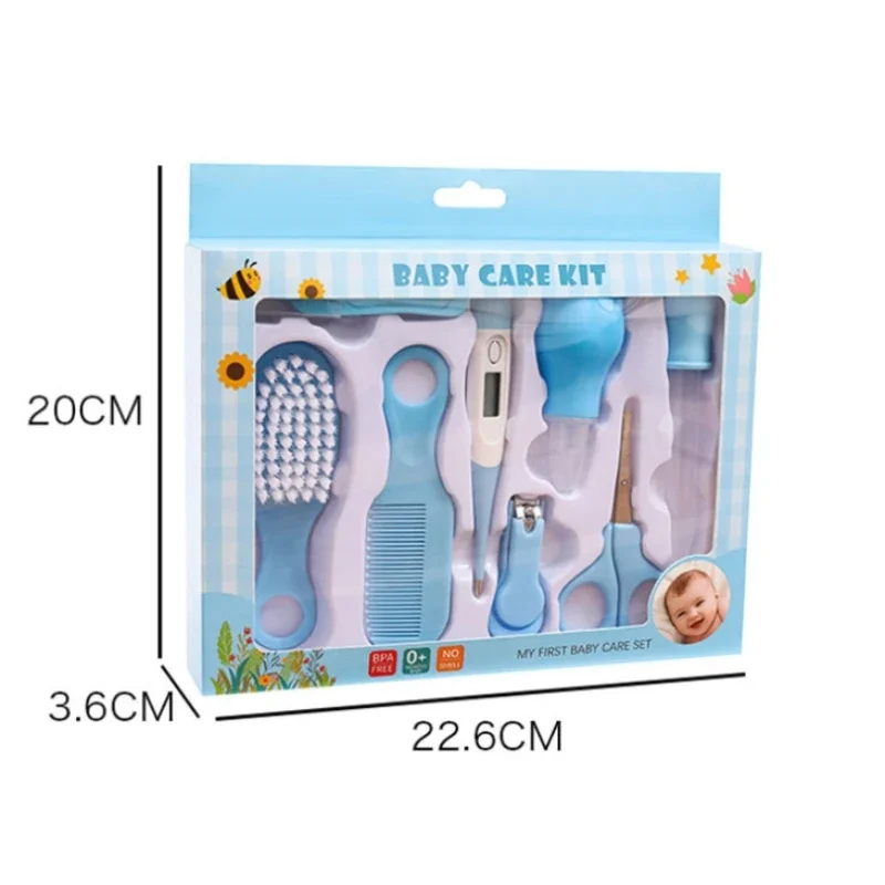 8pcs/set Baby Care Kit Baby Hygiene Kit Nail Scissors Clipper Portable Infant Child Healthcare Tools Sets for Toddler Gift