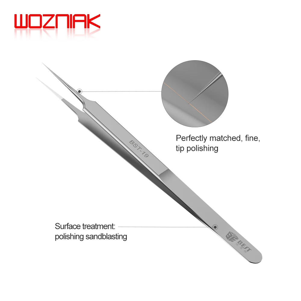 Bst-18 bst-19 Precision Maintenance Tweezers BGA Mainboard Flying Wire Spot Welding Stainless Steel Tweezers Repair Tools precision tweezers tweezer tool soldering tweezers phone repair tweezers