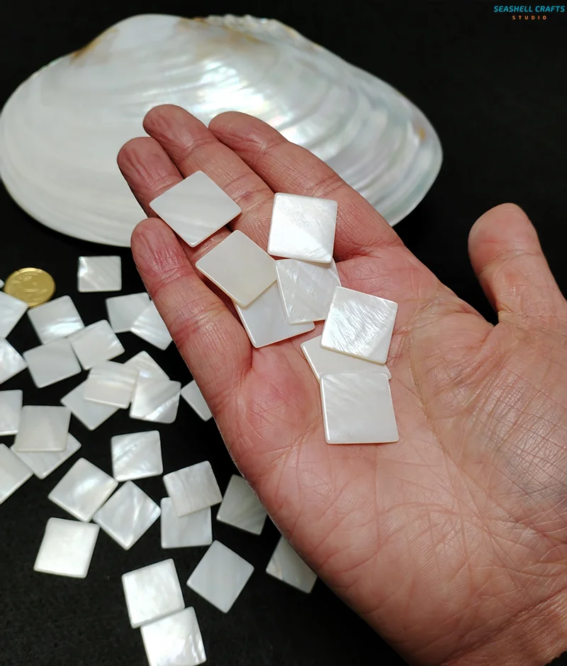 10x Mother Of Pearl Shell Square Blanks MOP Slice Perfect