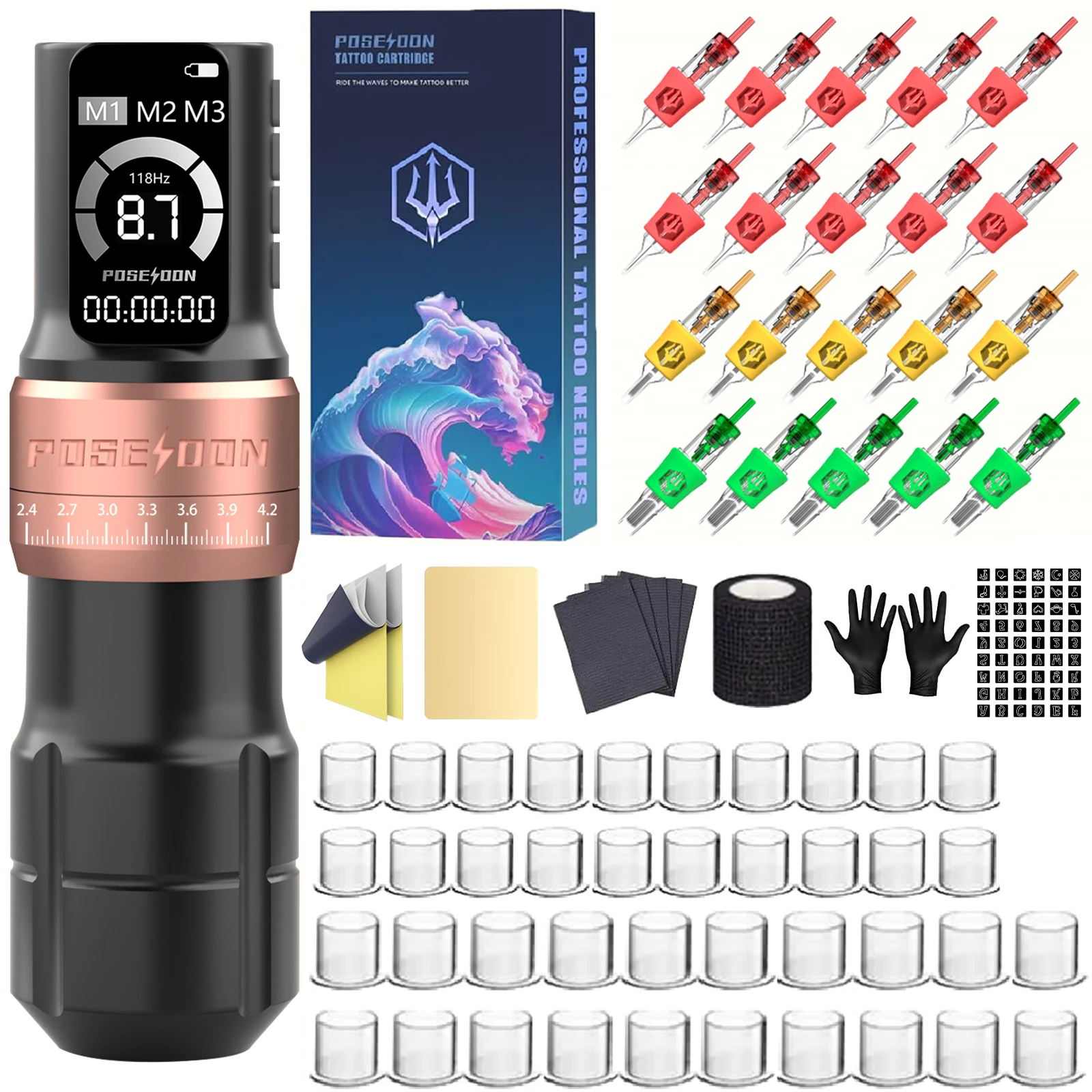 Tattoo Kit POSEIDON V4 Adjustable For Permanent Makeup Machine