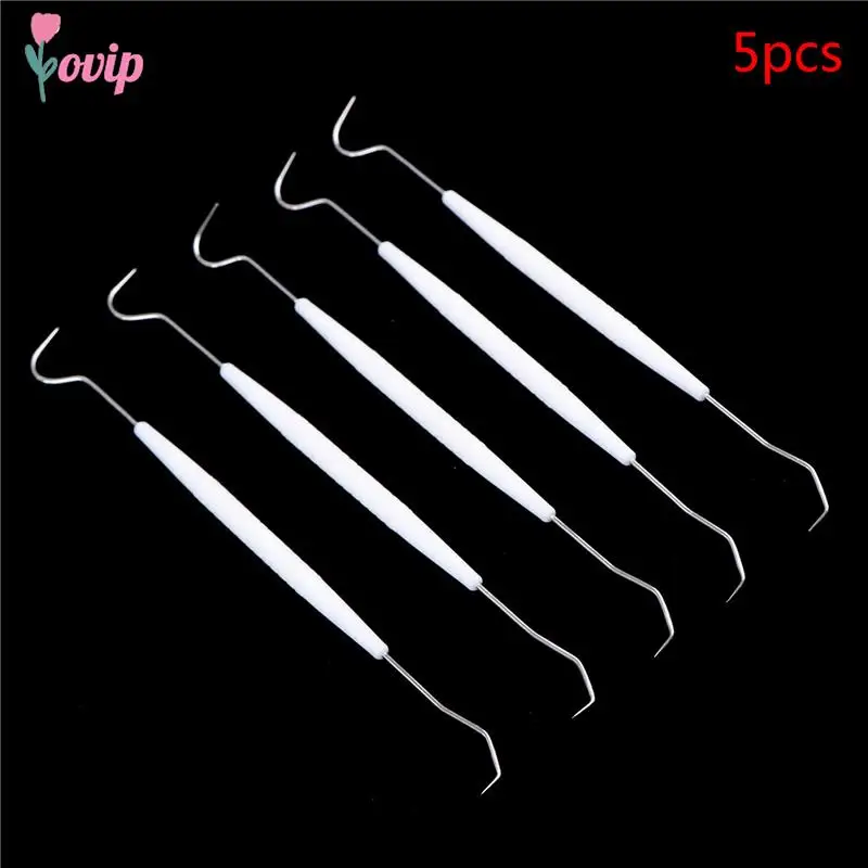 

5Pcs/lot Double Ends Dentist instrument Teeth Clean Hygiene Explorer Probe Hook Pick Tweezer Stainless Steel Dental Tool