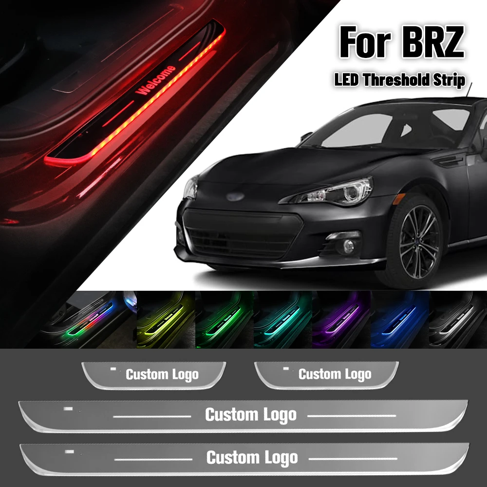 

For Subaru BRZ 2011-2023 Car Door Sill Light Customized Logo LED 2018 2020 2021 Welcome Threshold Pedal Lamp Accessories