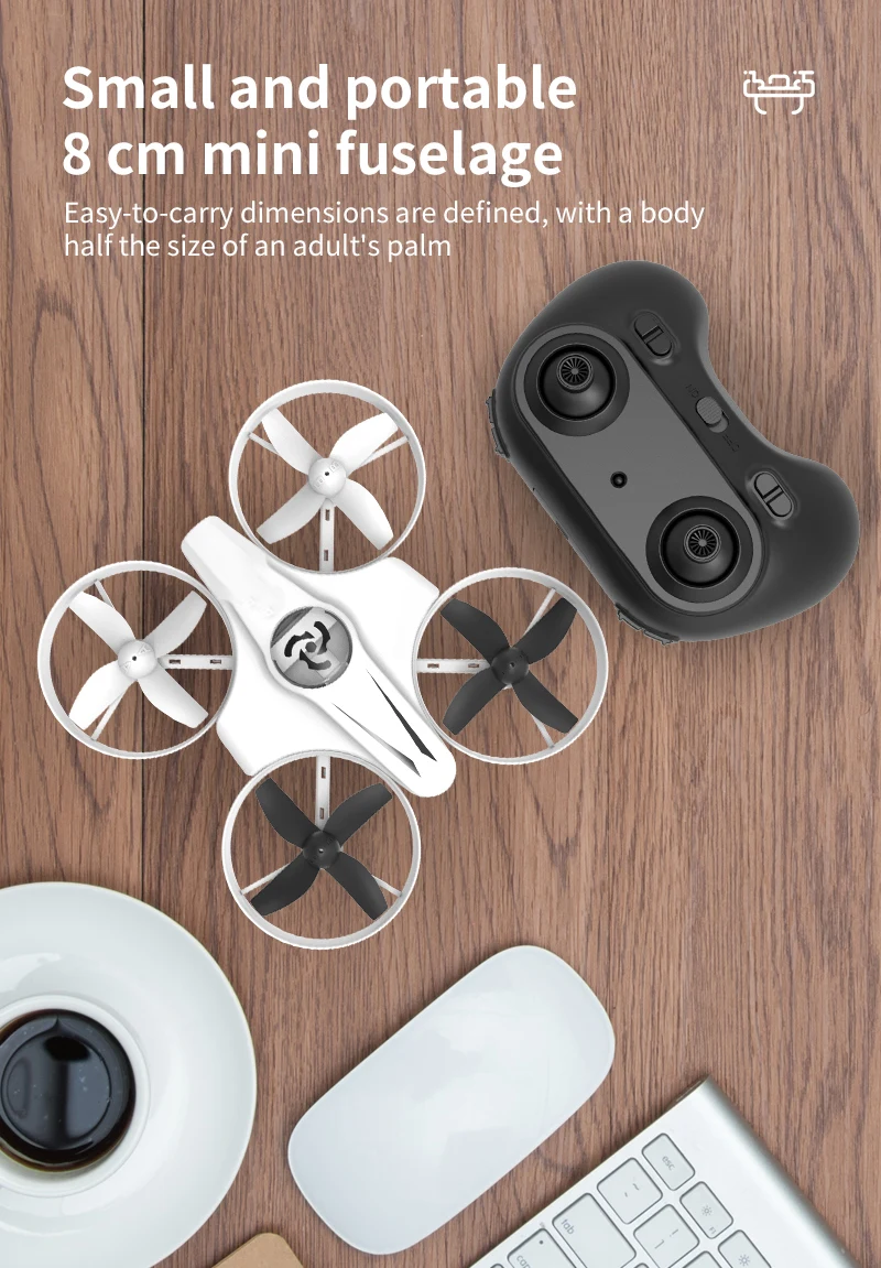 Mini RC Drone - 4CH Headless Mode Quadcopter with 360 Flip for Kids