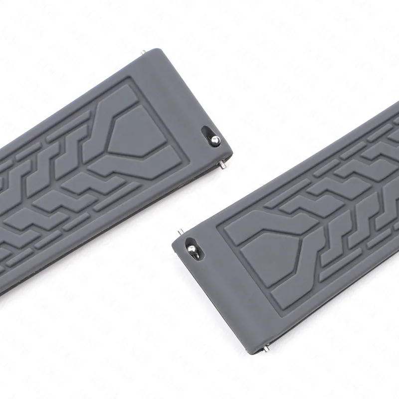 Enhanced Title: Dual-Color Quick Release Waterproof Silicone Watch Strap