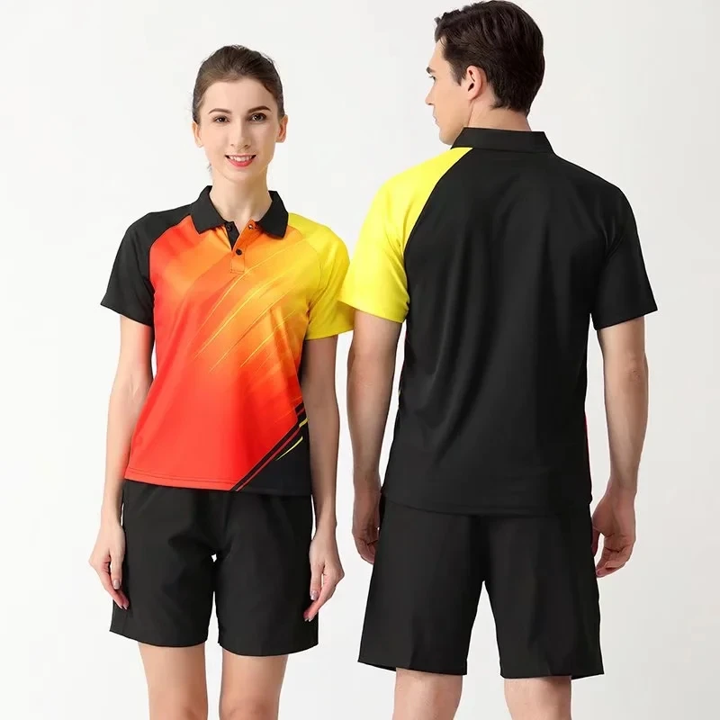 Top Quality Men Women Tennis T-shirt Table Tennis Tee Shirts Couple Print Golf Short Sleeve Volleyball Badminton Uniform Sportwe