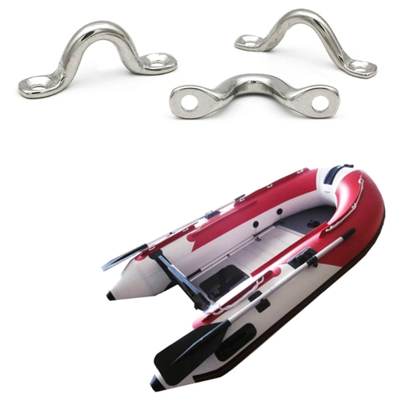 Marine Accessories Marine Eye Plate Marine Hardware 10PCS M5 304 Stainless Steel Pad Eye Strap Boat Door Handle Pull Door Hardware Knob Handle