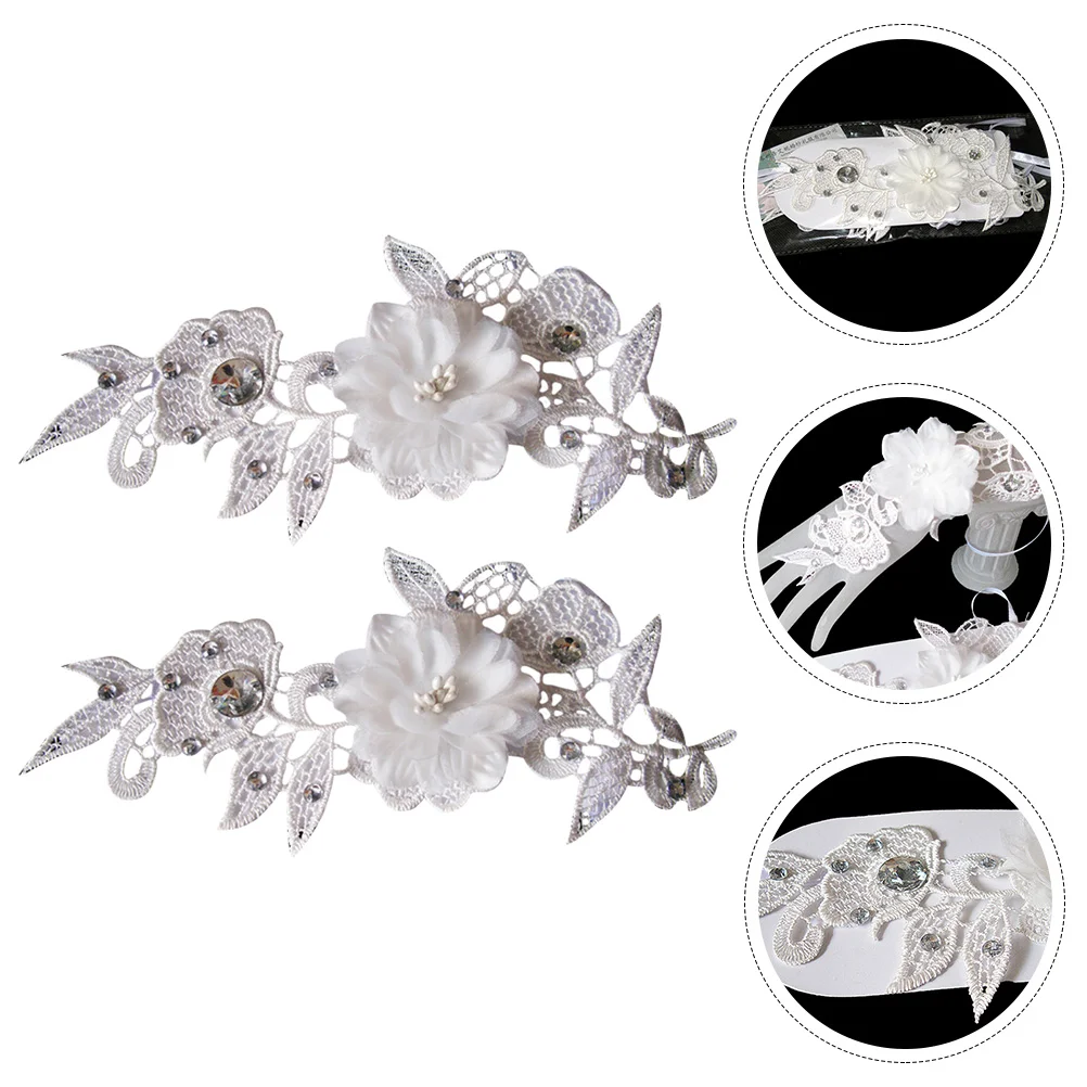 

Graduation Lays White Gloves Wedding Photo Ladies Decorative Lace Dress Accessory for Bride Elegant