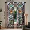 2Pcs European Chic Gothic Floral Curtains Colorful Curtains Suitable For Bedroom Bathroom Living Room Dining Room Study Room 4