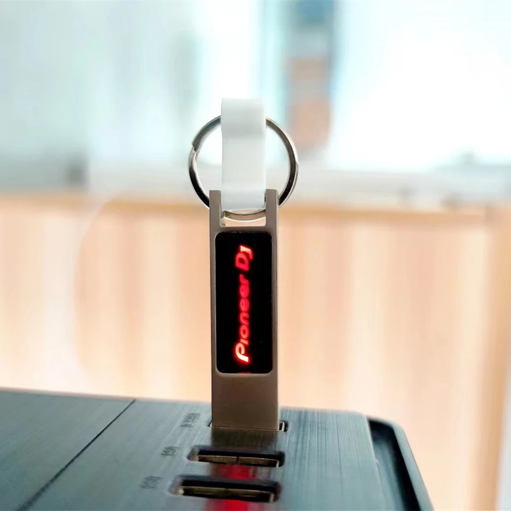 Color Led Light Metal Stick Usb 2.0 Pendrive Nome da Empresa Personalizado Padrão Pioneer dj 2023 128gb 64gb 32gb - Imagem 4