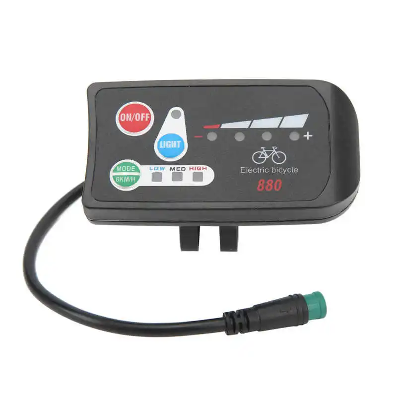 Electric Bike Control Panel with LED Display and Waterproof Connector