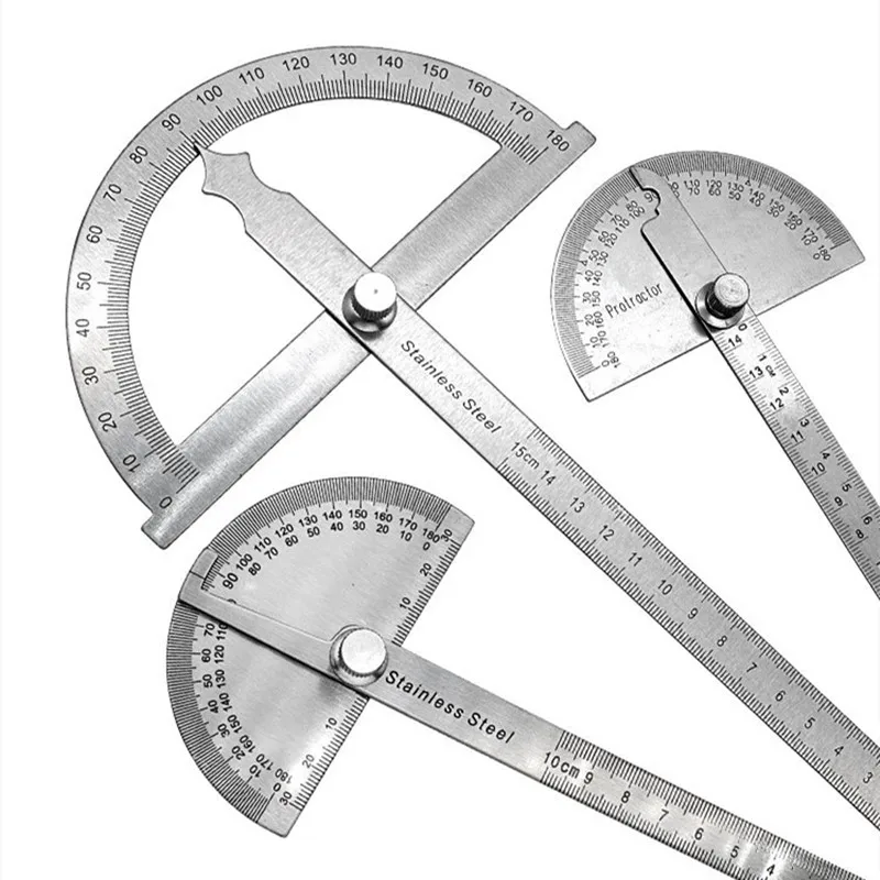 180 Degree Protractor Metal Angle Finder Angle Ruler Woodworking Tools Measuring Ruler Meter Stainless Steel Goniometer carpenter measuring tool angle measuring tool woodworking measuring tool