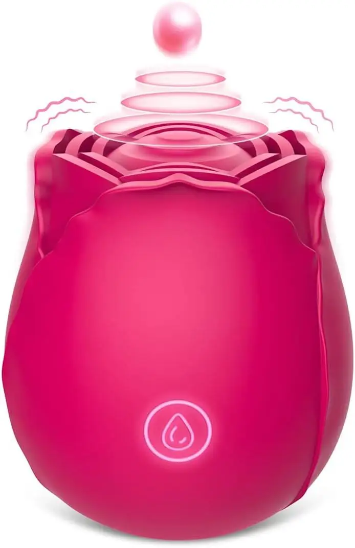 Rose Sex Toy for Women-Sucking Sex Stimulator for Women , G Spot Dildo Vibrator Clitoral Nipple Stimulation