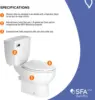 Saniaccess 3 + Toilet Bowl Elongated + Toilet Tank Bundle - Residential - WhiteMAKES MAINTENANCE A BREEZE 6