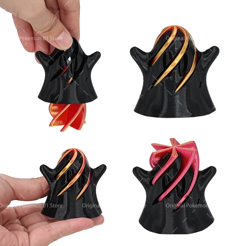 3D Printed Spiral Cone Fidget Toy Impossible Pyramid Passthrough Ghost Sculpture Mini Vortex Thread Illusion Decompression Toy