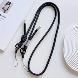 Universal Adjustable Phone Lanyard with Shoulder and Wrist Strap (Black)